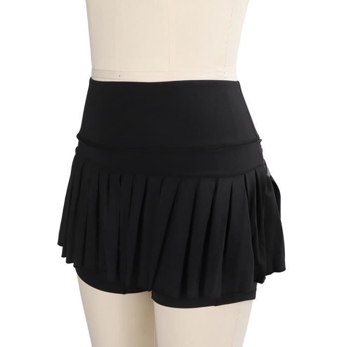 Jupe Plissée Sport Fille Avec Short Intérieur Intégré - Jupe Tennis, Golf, École Ou Danse - Tissu Coton Extensible Confortable
