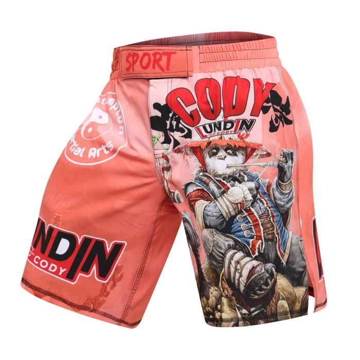 Short RDX MMA, Adapté Au Muay Thai, Au Kickboxing Et à L'entraînement En Salle De Sport, Rouge, S - Sport