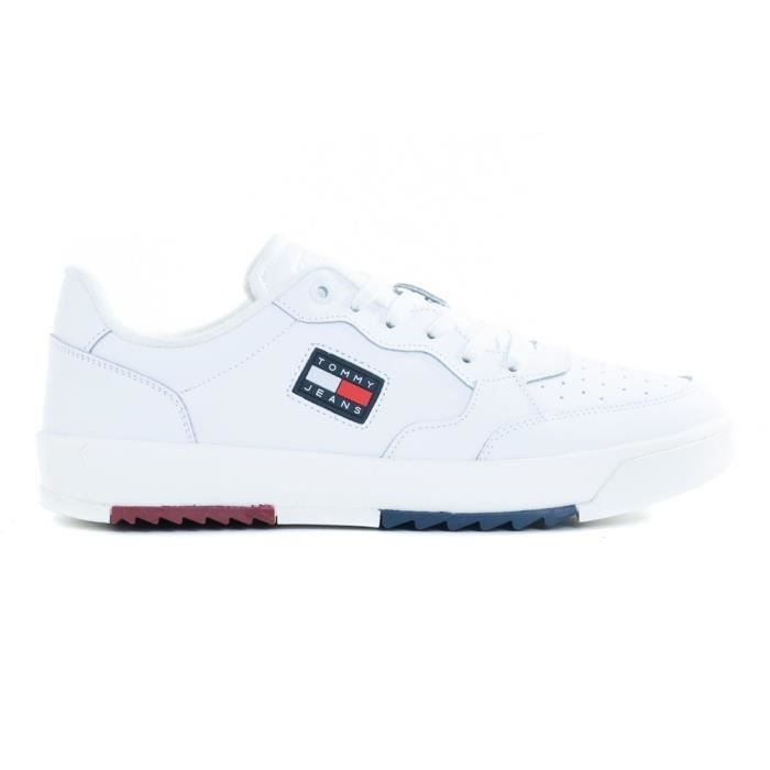 chaussure blanche tommy hilfiger