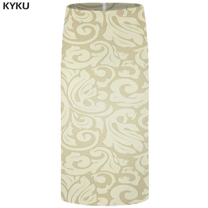 Jupe Crayon Femme Imprimé Tribal/sud-ouest - Taille 33 - Coton Extensible - Occasion Très Bon état
