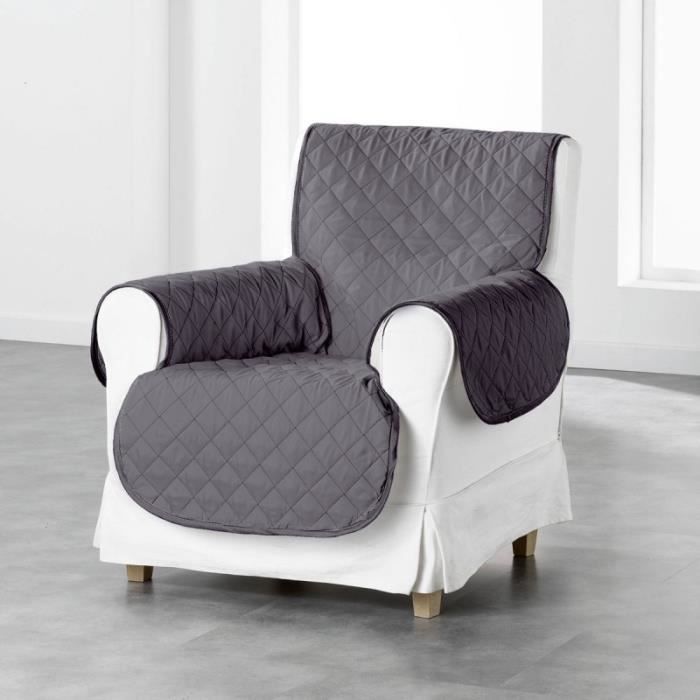 Protege Fauteuil Matelasse Club 165cm Gris Anthracite Paris Prix Achat Vente Fauteuil Cdiscount