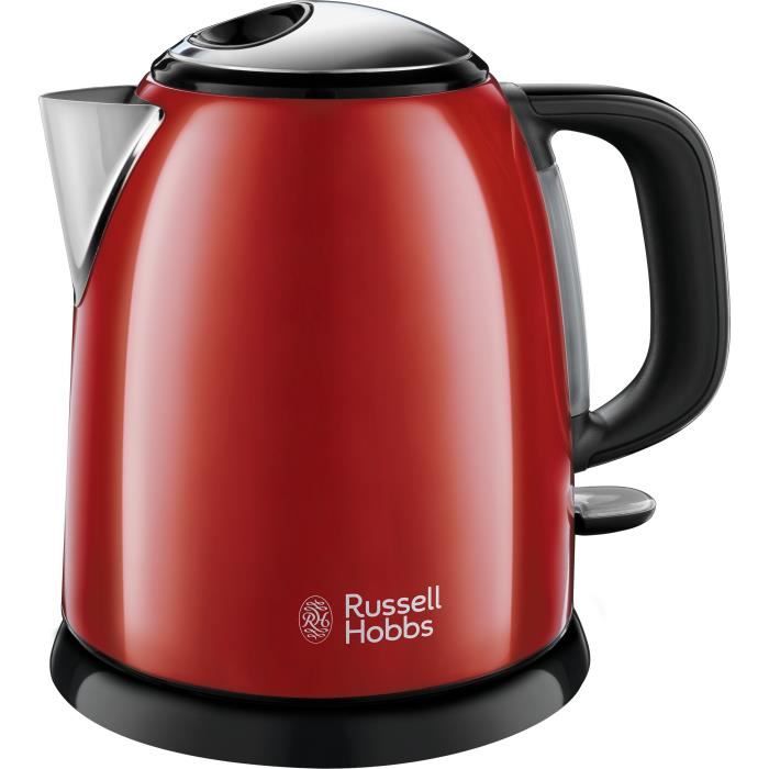 Bouilloire Compacte Rouge - RUSSELL HOBBS 24992-70 - Capacité 1L - Filtre Anti-Calcaire Amovible