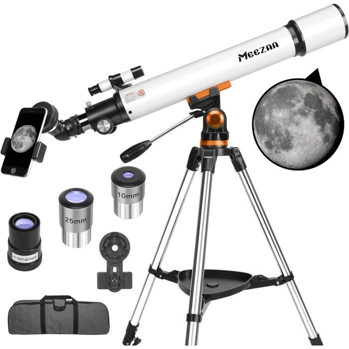 Télescope Réfracteur 80600 Pour Débutants – Haute Puissance HD, Facile à Utiliser, Pour Observation Astronomique