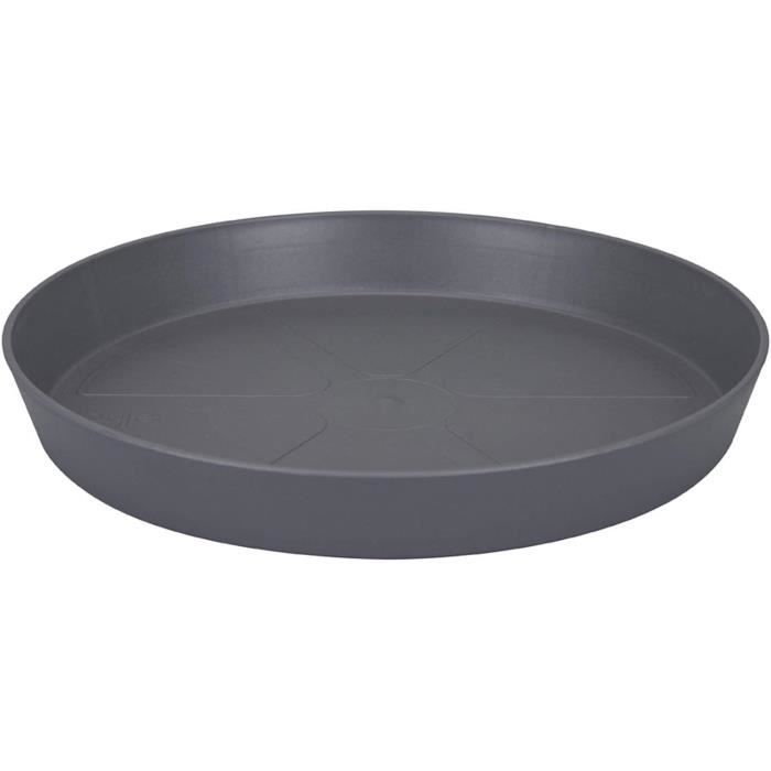 Lot De 4 Soucoupes Carrées 30x30 Cm Noir – Plastique Robuste Pour Pots De Fleurs Intérieur/Extérieur