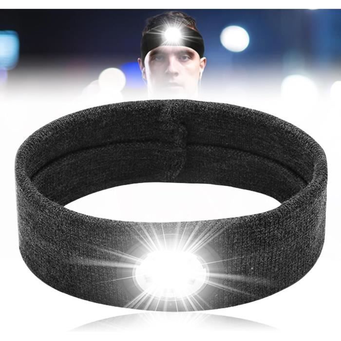 Lampe De Course Rechargeable Avec Bandeau Réfléchissant – Magnétique, 5 Modes, 35g, Pour Jogging, Vélo, Pêche, Noir