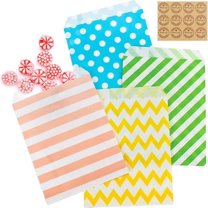 12 Sachets Cadeaux Anniversaire Dessin Animé – En Papier, Pour Bonbons Et Petits Cadeaux, Fête D'enfant