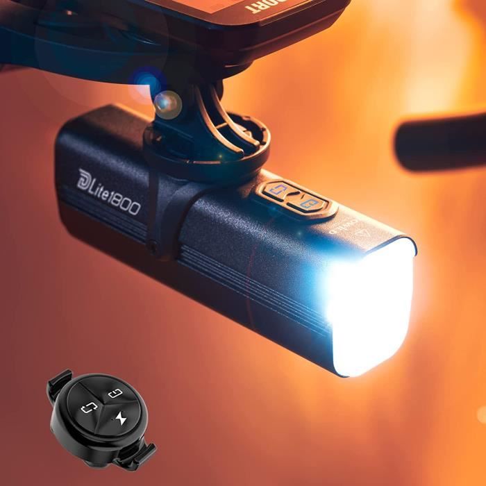 Towild DLite1800 Phare Vélo 1800 Lumens Avec Télécommande - Lampe VTT Double Source Rechargeable 5000mAh