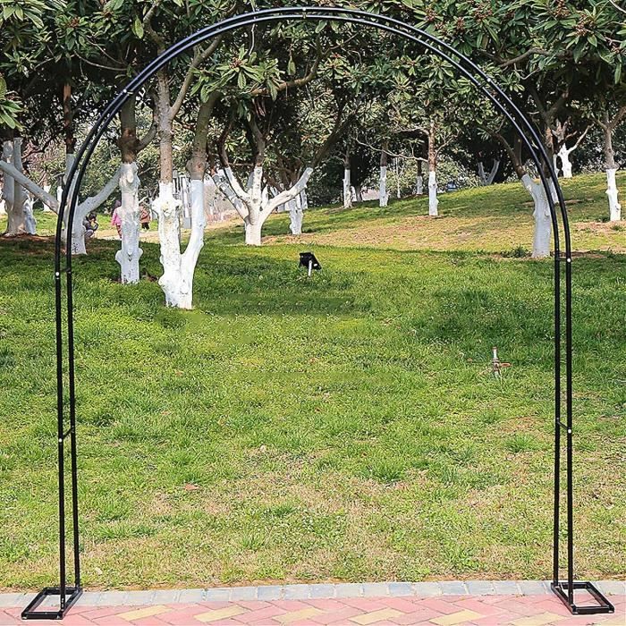 Arche Jardin Aluminium Largeur, Arche À Rosiers Métal, Filet À Plantes Grimpantes, Filet De Treillis, Pour Récolte De Concombres, Légume, Vignes, Plantes Grimpantes,240x220x40CM
