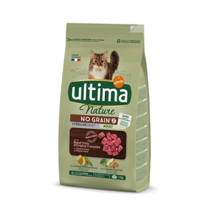 Ultima - No Grain Sterilisé Adult Boeuf 1.1Kg - Lot De 3 - Offre Special