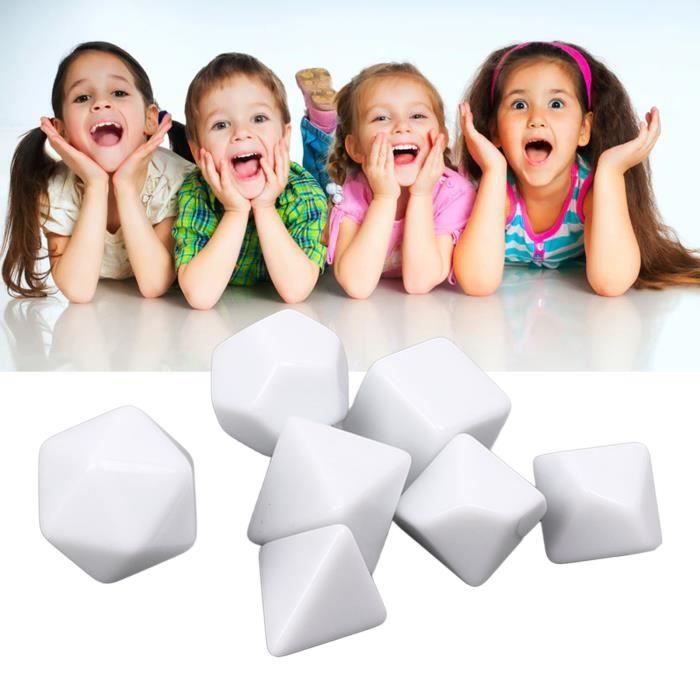 Jeu De Dés Blancs à Six Faces ESTINK - 20 Pièces En Plastique Pour Jeux