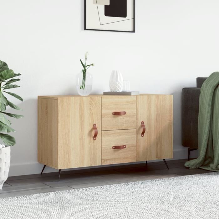 vidaXL Buffet chêne sonoma 100x36x60 cm bois dingénierie 828143