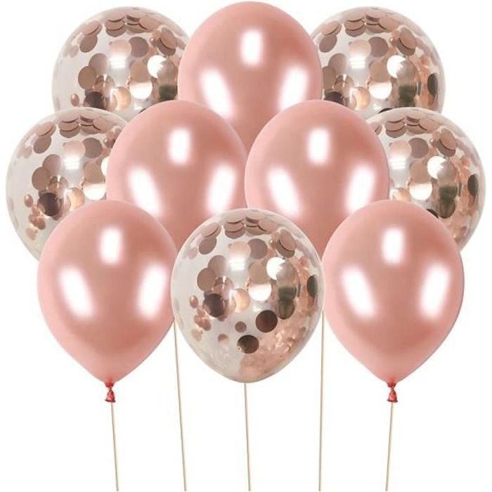 30pcs Ballon Rose Gold Ballons Pour Fetes Anniversaire Ceremoni Ballons De Fete De Couleur Pour Fete D Anniversaire De Mariage Cdiscount Maison