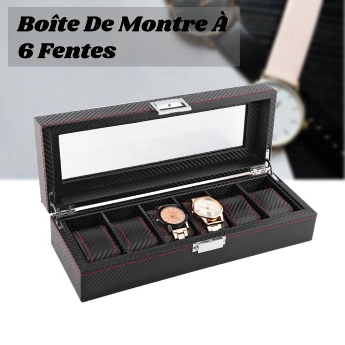 Boîte à Montres 6 grilles Version améliorée Boîtier de Rangement en
