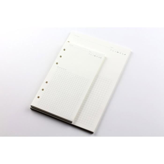 Recharge Papier Vierge A5 - Lot De 300 Feuilles/600 Pages, 100 G/m², 6 Trous