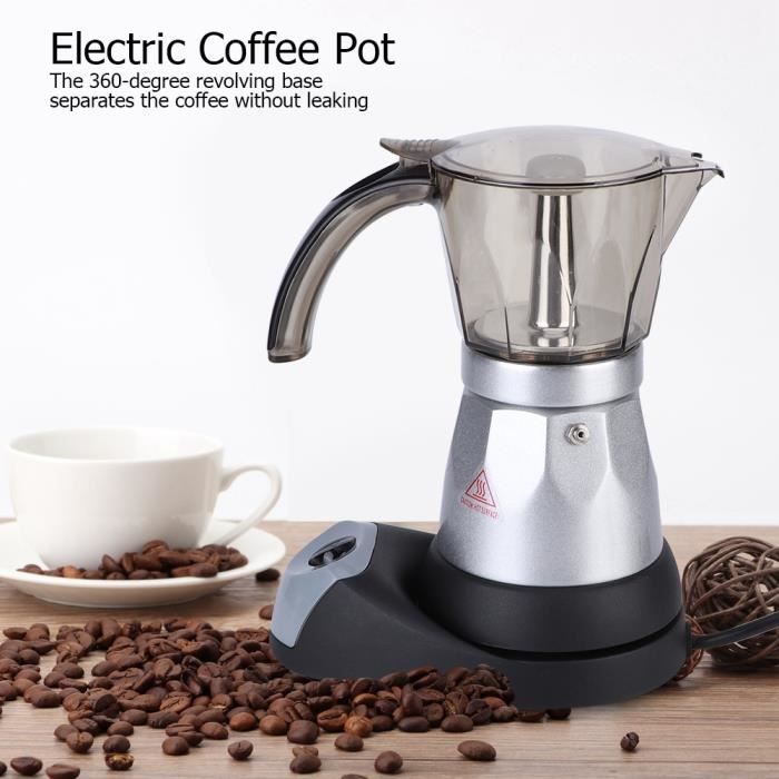 Cafetière en aluminium Cafetière Électrique Octogonale en Aluminium Ustensiles pour 3 à 6