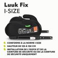 Réhausseur bas LIONELO Luuk Fix i-Size - Noir - Groupe 2/3 (22-36 kg)-1