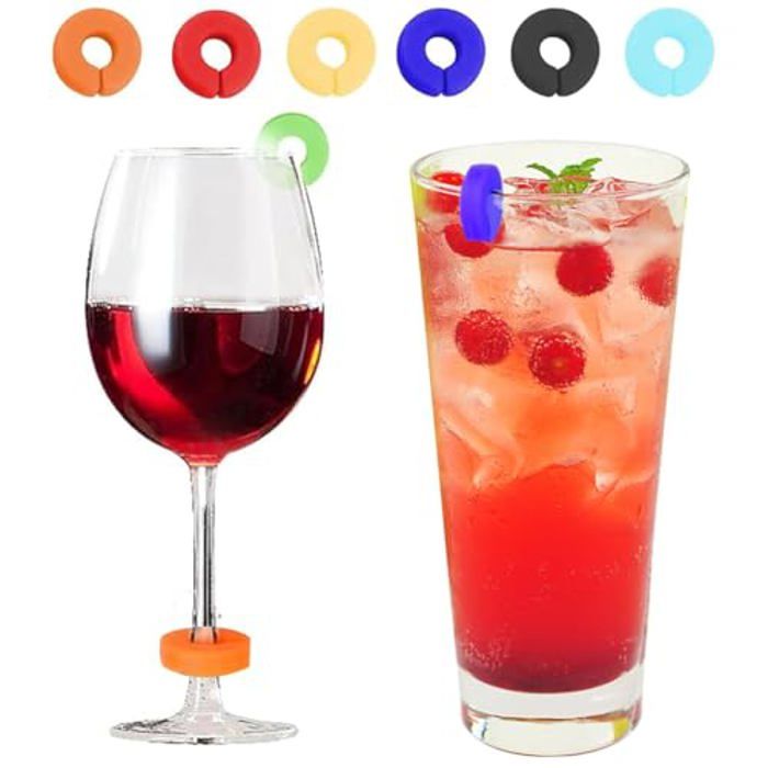 24 Marqueurs De Verre à Vin En Silicone Parapluie - Étiquettes Créatives Pour Fêtes, Bars, Réceptions