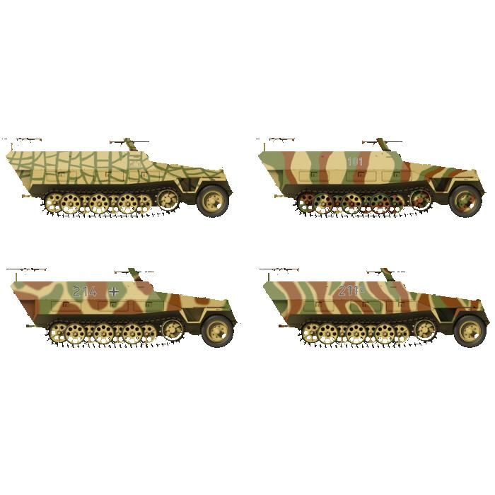 Maquette Semi-chenillé Sd.Kfz.7 Das Werk 35037 1/35 - Modèle Réaliste Avec Équipage, Kit Plastique Très Détailé