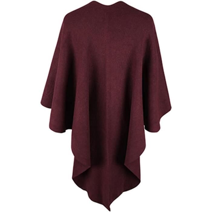 Poncho Cape Femme Hiver Chaud Echarpe Chale Foulard Elegant En Tricot Gilet Cardigan Chic Manteau Epais Avec Pompons u17583 Cdiscount Pret a Porter