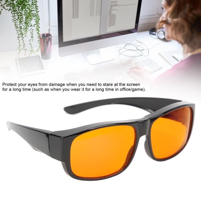 Lunettes Anti Lumiere Bleue Lunettes Bloquant La Lumiere Bleue Verres Ambre Orange Lunettes Pour Ordinateur Lecture Tv Cdiscount Bijouterie