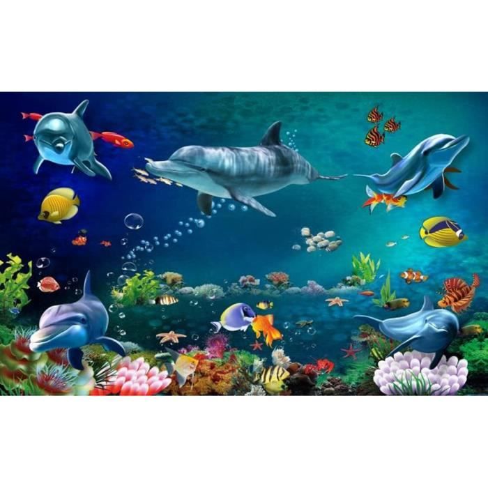 Papier Peint Mural 3D Ocean Wave KKER648 - Impression Murale Colorée