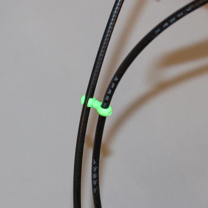 Frein vélo,20 pièces de Clips de Style S pour câble de frein de vélo