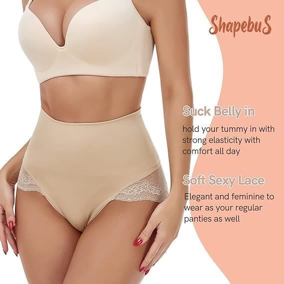 Culotte Gainante SHAPEBUS Ventre Plat Femme - Taille Haute - 85% Polyamide, 15% élasthanne - Sans Couture