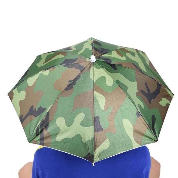Parapluie-chapeau Mains Libres – Anti-pluie Et Anti-UV, élastique Réglable !