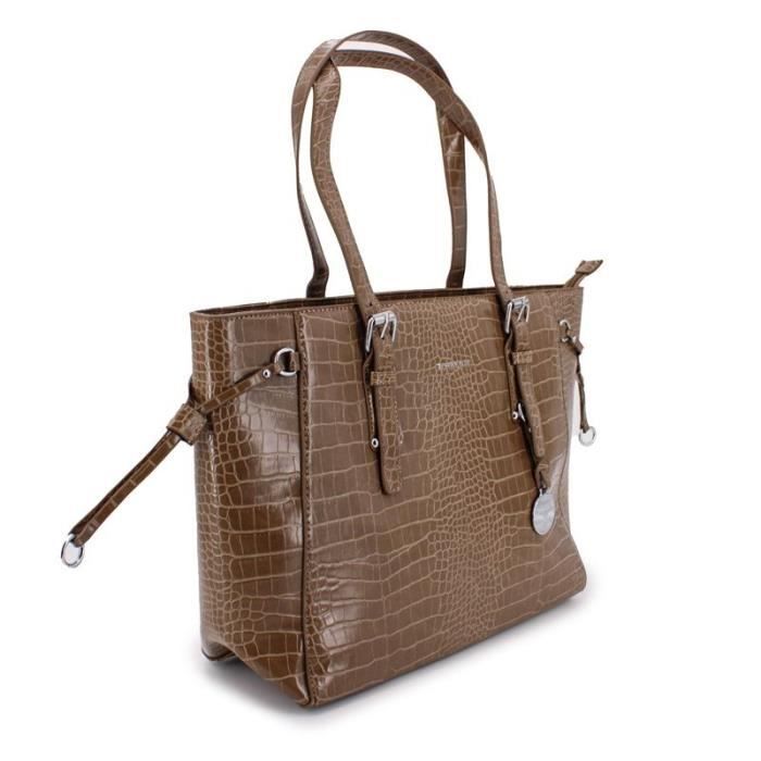 Sac a main gm toh23 045 taupe Femme TORRENTE Cdiscount Bagagerie Maroquinerie