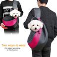 Sac de transport mains libres pour chiot, petit chien, chat, sac de transport avec pochette en maille respirante pour l'extérieur,-2