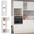 Armoire de cuisine Blanc 60x57x207 cm Aggloméré facile à nettoyer avec un chiffon humide ◘ BOE-2