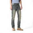 Jeans Homme,38-46 Taille moyenne gris clair rétro Straight Jeans Hommes avec Fermeture  printemps été Automne hiver-2