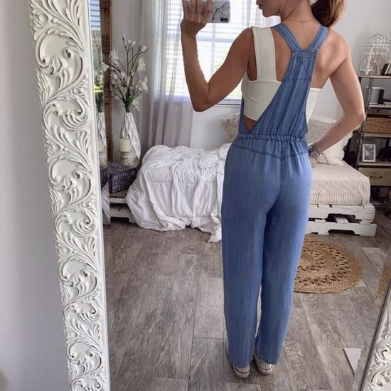 Combinaison Sans Manches Pour Femme - Grande Taille, Coupe Ample - En Polyester Doux - Idéale Pour L'été, Plage, Sorties Décontractées - 5