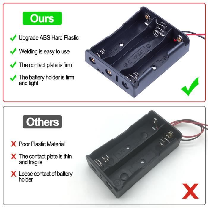 Boîtier Batterie 20V 5 Cellules 18650 – Support Plastique De Rechange Pour 9322
