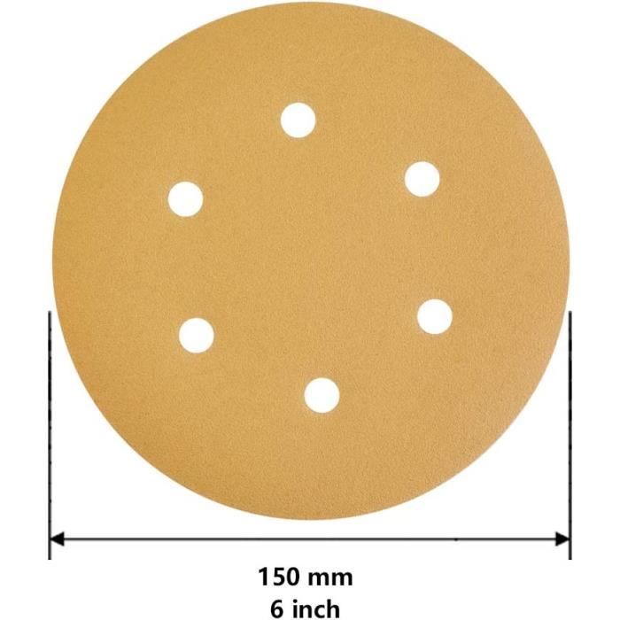 Boîte de 100 disques abrasifs à poncer Diamètre 150 mm Grain 240