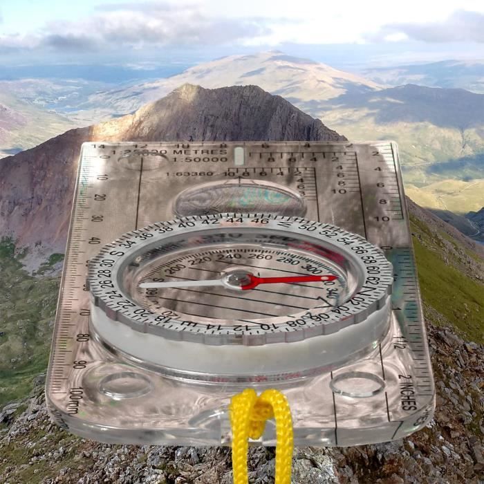 Boussole De Plongée Lumineuse ABS - Étanche Jusqu'à 50 M, Aiguille Phosphorescente, Clip Et Boucle, Pour Plongée Et Navigation