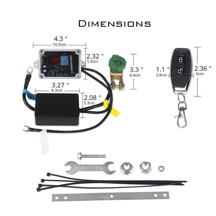 Lot De 2 Interrupteurs De Déconnexion De Batterie 12 V 80 A Pour