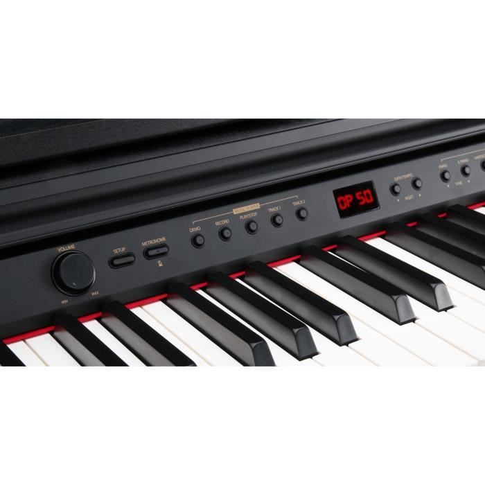 Classic Cantabile DP-50 SM Piano Numérique Noir, avec banc de
