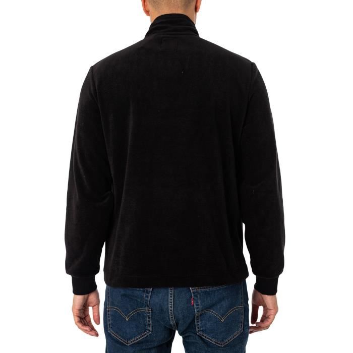 Lyle Scott Quart de zip en polaire Homme Noir