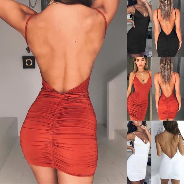 Robe moulante dos nu top