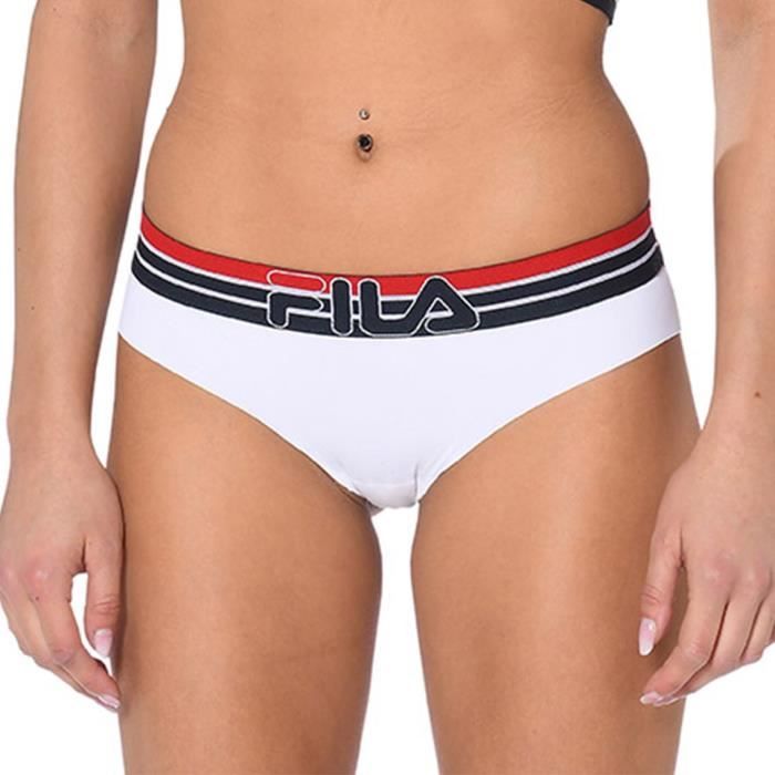 Fila Culotte femme sous vetement femme ultra doux stretch et confortable blanc Blanc Cdiscount Pret a Porter