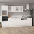 Armoire de cuisine Blanc 60x57x207 cm Aggloméré facile à nettoyer avec un chiffon humide ◘ BOE-3