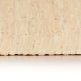 794NEUF Tapis de Salon Chambre Mode|Pailsson|Tapis De Sol Antidérapant Chindi Coton tissé à la main 160 x 230 cm Crème FRENCH DAYS-3