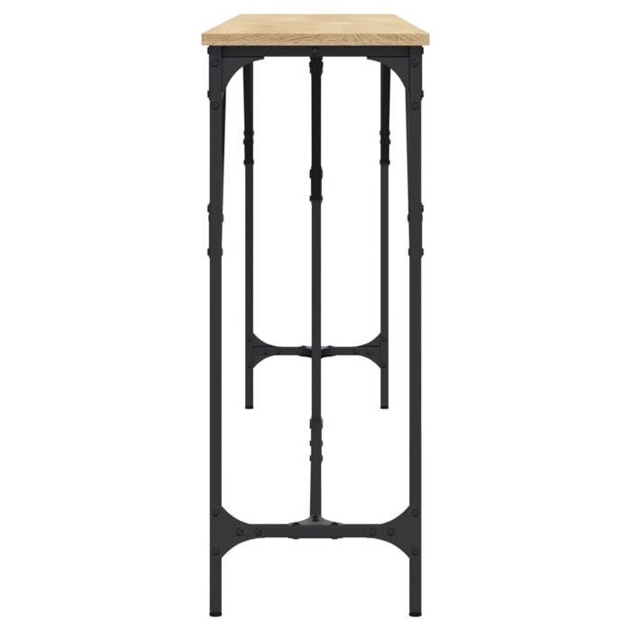 ZHU Table console chêne sonoma 100x34,5x75 cm bois d'ingénierie tout ZHU Table console chêne sonoma 100x34,5x75 cm bois d'ingénierie tout