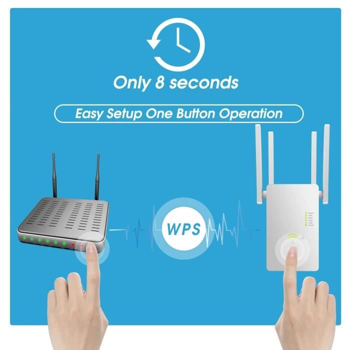 Répéteur WiFi sans fil 5 mesurz, 1200Mbps, 300Mbps, longue portée