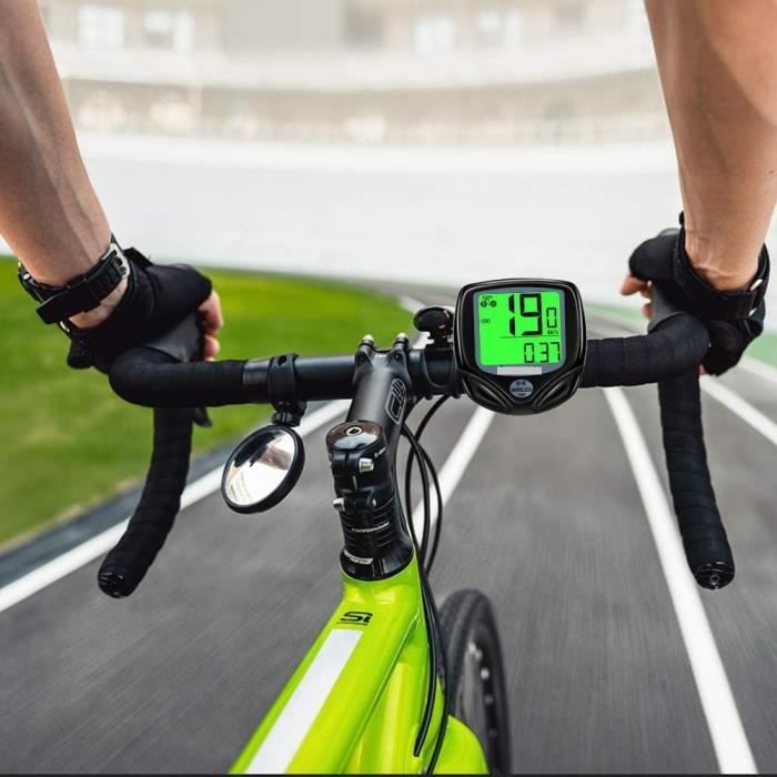 Compteur Vélo Vitesse ordinateur de Vélo Etanche LCD Digital 15 fonctions