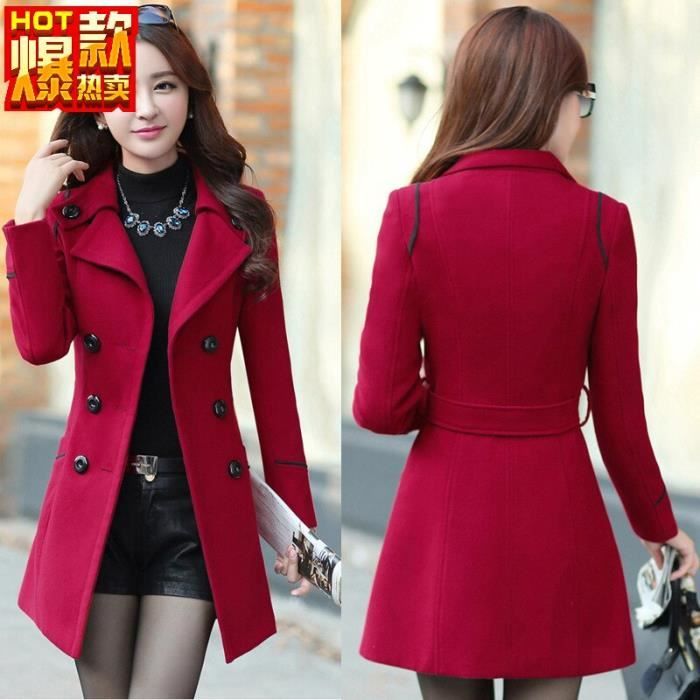 Manteau Trench Long pour femmes manteau d hiver grande taille