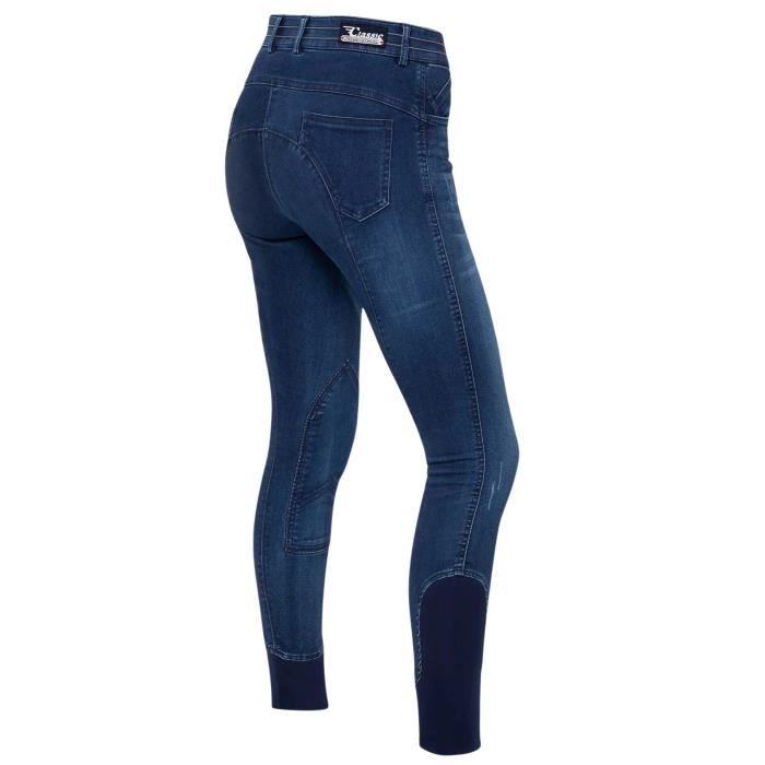 Pantalon equitation en jean femme Premier Equine Roxy denim 36 Cdiscount Sport
