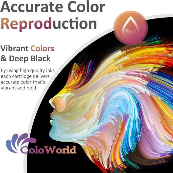 Lot Cartouches D'encre 62XL Remanufacturées - Noir + Couleur - Compatible HP Envy 5646 Et Nombreux Modèles