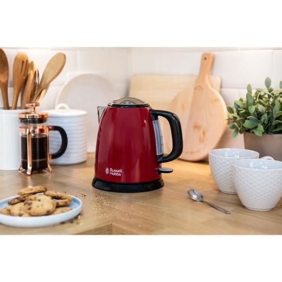 Ebullition Rapide Russell Hobbs Bouilloire Electrique Compacte Adventure 1L Acier Bross/é 20195-70 Ouverture Facile